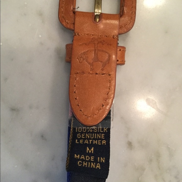 Brooks Brothers silk belt. Navy/ pink. Medium - Picture 4 of 4